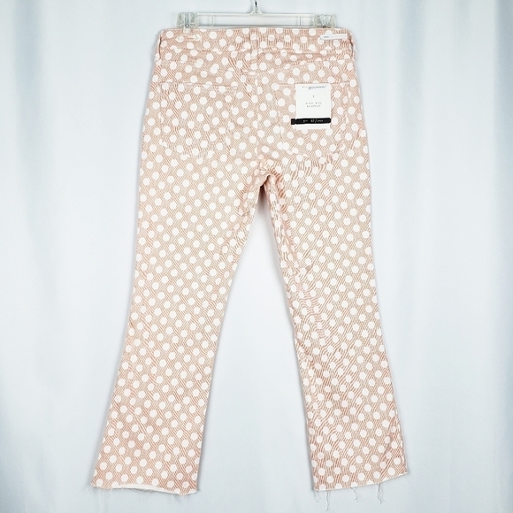 ANTHROPOLOGIE Pilcro high rise bootcut jeans NWT polka dot spring - Picture 4 of 8